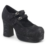 Pitsi kangas 9,5 cm DemoniaCult GOTHIKA-09 lolita platform kengt