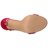 Punaiset 13 cm Pleaser AMUSE-10 naisten korkosandaalit