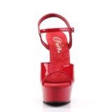 Punaiset 15 cm DELIGHT-609 pleaser korkokengt platform