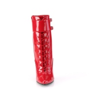 Punaiset 15 cm DOMINA-1023 piikkikorko stiletto nilkkurit
