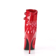 Punaiset 15 cm DOMINA-1023 piikkikorko stiletto nilkkurit
