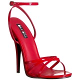 Punaiset 15 cm DOMINA-108 fetissi piikkikorko sandaalit