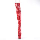 Punaiset 18 cm ADORE-3011HWR Hologrammi platform overknee saappaat avokrkiset