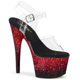 Punaiset 18 cm ADORE-708SS glitter platform sandaalit naisten