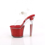 Punaiset 18 cm LOVESICK-708SG glitter platform sandaalit naisten