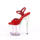 Punaiset 20 cm FLAMINGO-809HT Hologrammi platform korkokengt naisten