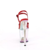Punaiset 20 cm FLAMINGO-809HT Hologrammi platform korkokengt naisten