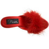 Punaiset 8 cm BELLE-301F Marabou Hyhenet Puu Kengt