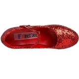 Punaiset Glitter 11 cm MARYJANE-50G Platform Avokkaat Mary Jane