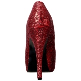 Punaiset Glitter 14,5 cm Burlesque TEEZE-06GW miesten avokkaat leven jalkaan