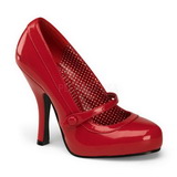 Punaiset Kiiltonahka 12 cm retro vintage CUTIEPIE-02 avokkaat mary jane kengät piilotettu platform