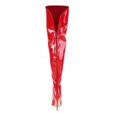 Punaiset Kiiltonahka 13 cm COURTLY-3012 Pleaser Ylipolvensaappaat