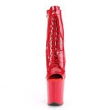 Punaiset Kiiltonahka 20 cm FLAMINGO-1021 korokepohja nilkkurit korkeat korko