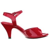Punaiset Kiiltonahka 8 cm BELLE-309 Naisten Sandaletit Korkea