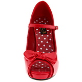 Punaiset Kiiltonahkaiset 12 cm retro vintage CUTIEPIE-08 Platform Avokrkinen Kengt