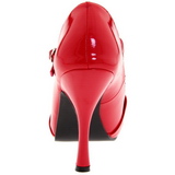 Punaiset Kiiltonahkaiset 12 cm retro vintage CUTIEPIE-08 Platform Avokrkinen Kengt