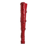 Punaiset Kiiltonahkaiset 13 cm ELECTRA-3028 korolliset ylipolvensaappaat