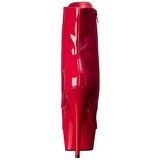 Punaiset Kiiltonahkaiset 15,5 cm DELIGHT-1020 Platform Nilkkasaappaat