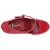 Punaiset Kiiltonahkaiset 15 cm PLEASER DELIGHT-687 Platform Avokkaat Kengt