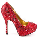 Punaiset Kimaltelevia Kiviä 13,5 cm FELICITY-20 naisten kengät korkeat korko