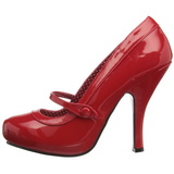 Punaiset Lakatut 12 cm retro vintage CUTIEPIE-02 avokkaat mary jane kengät piilotettu platform