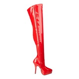 Punaiset Lakka 13,5 cm INDULGE-3000 Pitkt Saappaat Platform