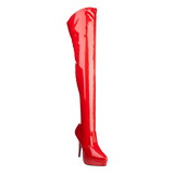 Punaiset Lakka 13,5 cm INDULGE-3000 Pitkt Saappaat Platform