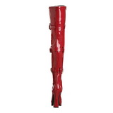 Punaiset Lakka 13 cm ELECTRA-3028 korolliset ylipolvensaappaat