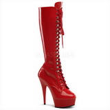 Punaiset Lakka 15,5 cm DELIGHT-2023 Platform Naisten Saappaat