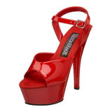 Punaiset Lakka 15 cm FUNTASMA JULIET-209 Platform Korkosandaalit