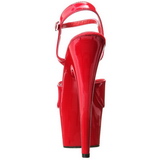Punaiset Lakka 18 cm ADORE-709 Platform Korkosandaalit