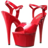 Punaiset Lakka 18 cm ADORE-709 Platform Korkosandaalit