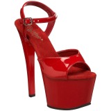 Punaiset Lakka 18 cm Pleaser SKY-309 Platform Korkosandaalit