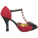 Punaiset Mokkanahka 10 cm SMITTEN-10 Rockabilly Naisten kengät avokkaat