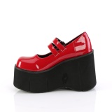 Punaiset Vegan 11,5 cm DemoniaCult KERA-08 platform mary jane avokkaat