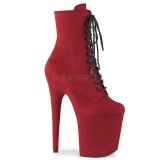 Punaiset faux suede 20 cm FLAMINGO-1020FS tankotanssi nilkkurit