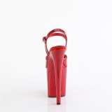 Punaiset korkokengt 20 cm FLAMINGO-809GP glitter platform korkokengt naisten