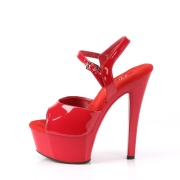 Punaiset sandaalit 15 cm GLEAM-609 korolliset sandaalit platform