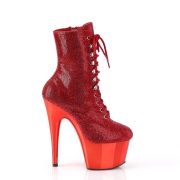 Punaiset strassikivet 18 cm ADORE-1020CHRS korolliset nilkkurit platform