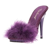 Purppura 13 cm POISE-501F Marabou Hyhenet Puu Kengt