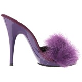 Purppura 13 cm POISE-501F Marabou Hyhenet Puu Kengt