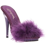 Purppura 13 cm POISE-501F Marabou Hyhenet Puu Kengt