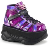 Purppura Keinonahka 7,5 cm NEPTUNE-100 Platform Gootti Kengt Miesten