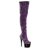 Purppura Paljetit 20 cm ADORE-3020 tankotanssi platform overknee saappaat