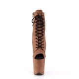 Ruskea faux suede 20 cm FLAMINGO-1021FS tankotanssi nilkkurit