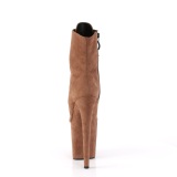 Ruskea faux suede 20 cm FLAMINGO-1021FS tankotanssi nilkkurit