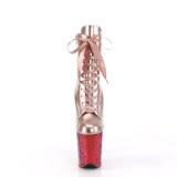Ruusukultaiset glitter 20 cm FLAMINGO-1020HG tankotanssi korkokenki