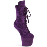 Sametti 18 cm pony heelless CRAZE-1045VEL Purppura pony nilkkurit
