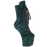 Sametti 18 cm pony heelless CRAZE-1045VEL Vihret pony nilkkurit