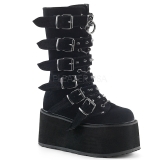 Sametti 9 cm DAMNED-225 platform saappaat naisten soljilla